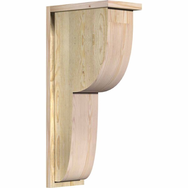 Ekena Millwork Crestline Rough Sawn Corbel w/Backplate, Douglas Fir, 8"W x 14"D x 30"H COR08X14X30CRE01RDF - main